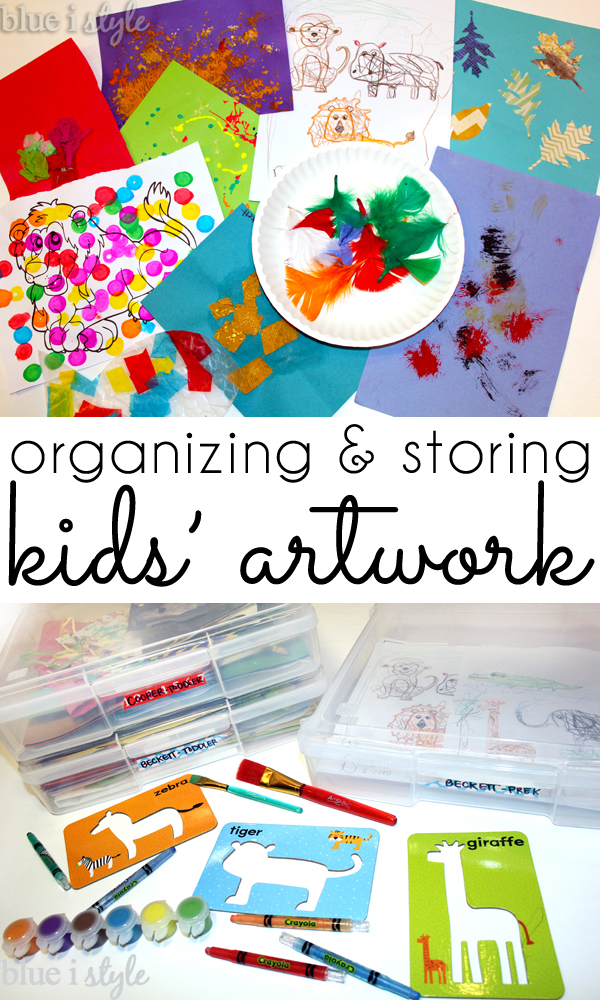 Organizing & Storing Kids' Artwork - Blue i Style